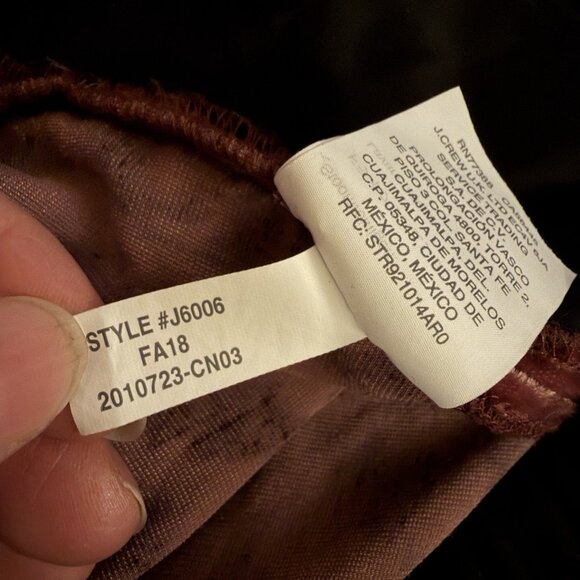 J. CREW Rose Velvet Leopard Cheetah Print Straight Leg Ankle Pants Size 10 - Picture 7 of 7